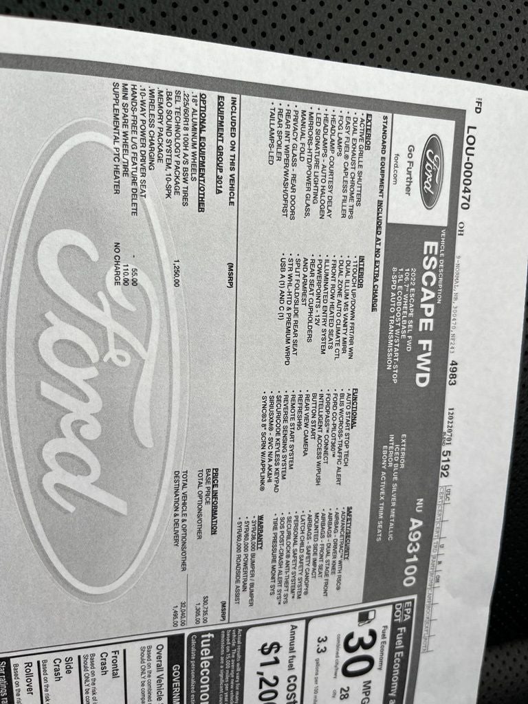 2022 Ford Escape SEL