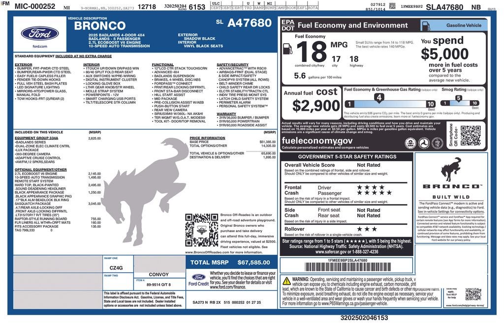 2025 Ford Bronco Badlands