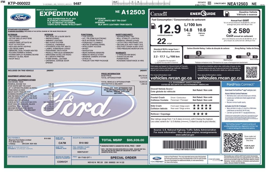 2022 Ford Expedition Platinum