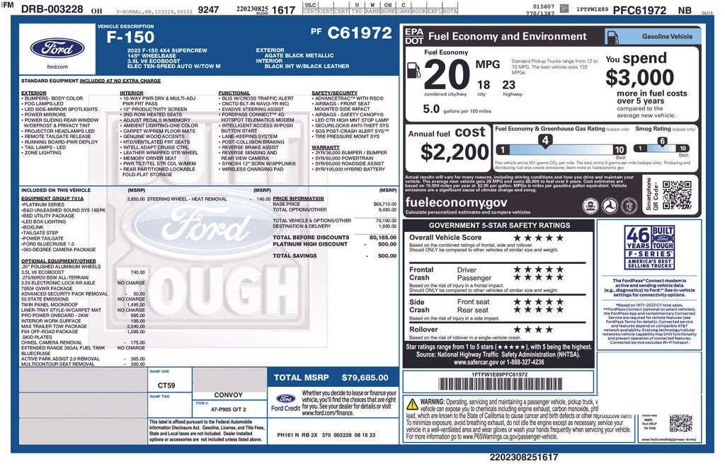 2023 Ford F-150 Platinum