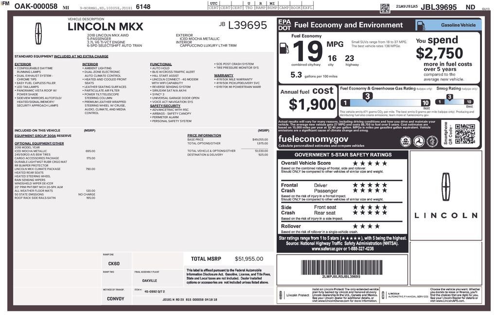 2018 Lincoln MKX Reserve