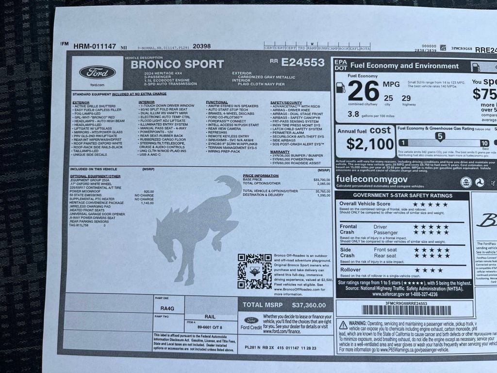 2024 Ford Bronco Sport Heritage