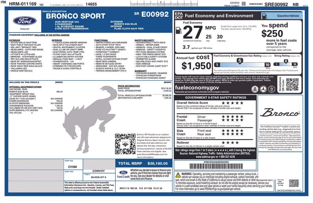 2025 Ford Bronco Sport Heritage