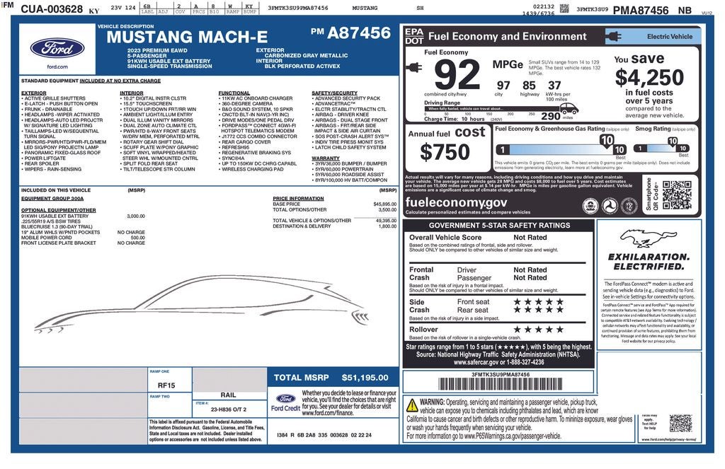 2023 Ford Mustang Mach-E Premium