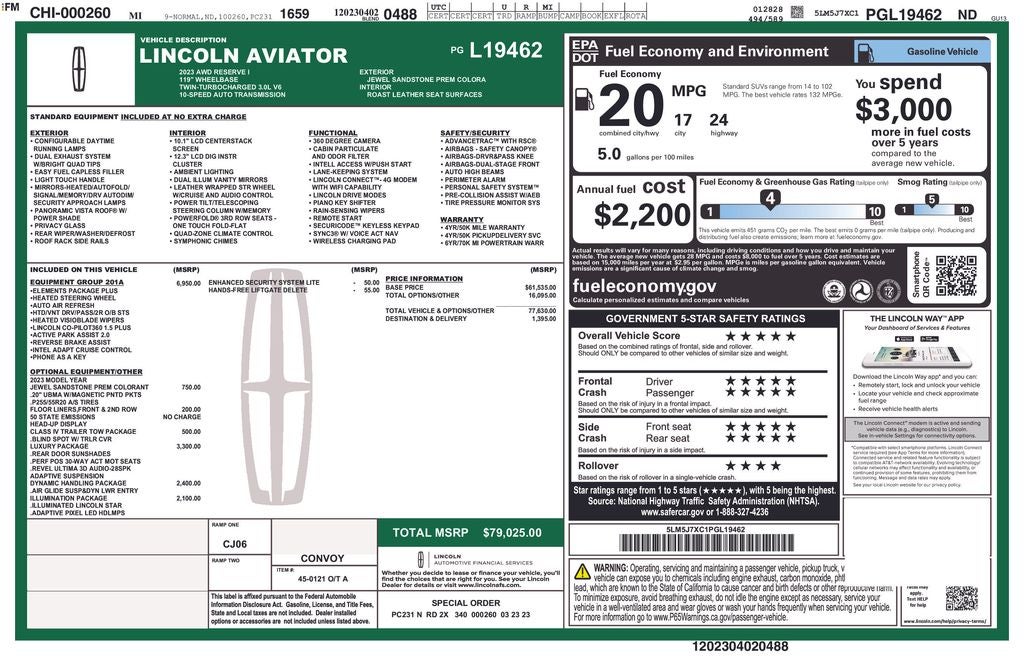 2023 Lincoln Aviator Reserve