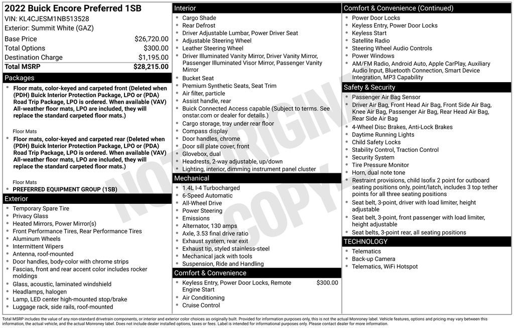 2022 Buick Encore Preferred